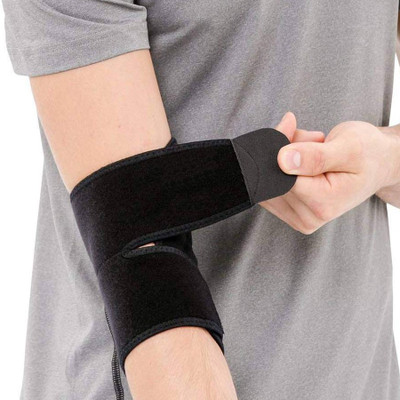 GymWar Neoprene long lasting perfect fit Elbow Support(Black)