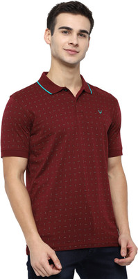 Allen Solly Printed Men Polo Neck Maroon T-Shirt