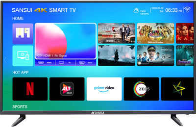 Sansui Pro View 109 cm (43 inch) Ultra HD (4K) LED Smart Android Based TV with Powered by dbx-tv Sound