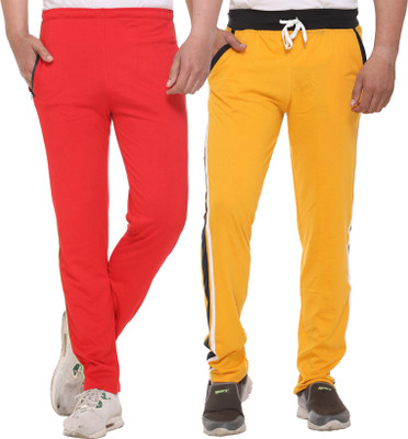 SHAUN Solid Men Red, Yellow Track Pants
