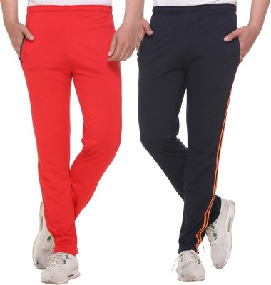 SHAUN Solid Men Red, Blue Track Pants