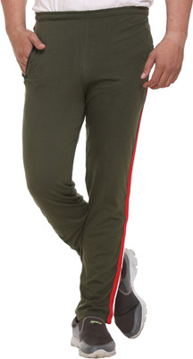 SHAUN Solid Men Dark Green Track Pants