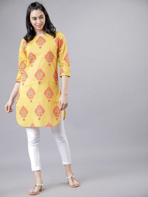 Vishudh Casual 3/4 Sleeve Printed Women Multicolor Top