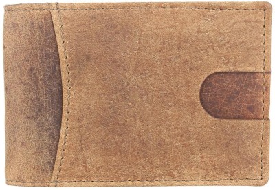 Stela Men Brown Genuine Leather Money Clip(5 Card Slots)