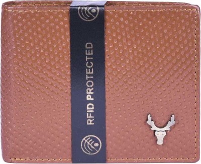 FAWNLINK Men Tan Genuine Leather Wallet(9 Card Slots)