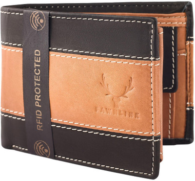 FAWNLINK Men Casual Multicolor Genuine Leather Wallet(7 Card Slots)