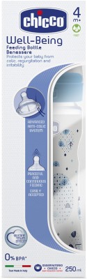 Chicco Wellbeing Pp Bottle 250Ml Blue Fast Flow - 250 ml(Blue)