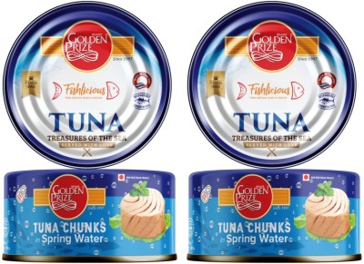Golden Prize Tuna Chunk in Springwater 185Gms Each - Pack of 2 Units Sea Foods(185 g, Pack of 2)