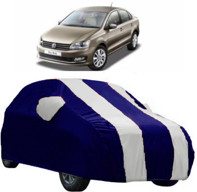 AutoRock Car Cover For Volkswagen Vento (With Mirror Pockets)(White)