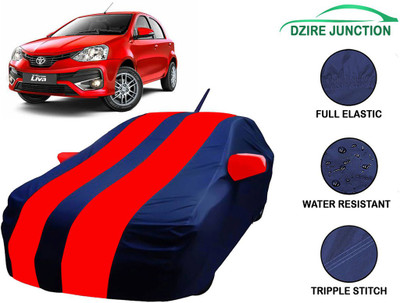 Dzirejunction Car Cover For Toyota Etios Liva (With Mirror Pockets)(Blue, Red, For 2015 Models)