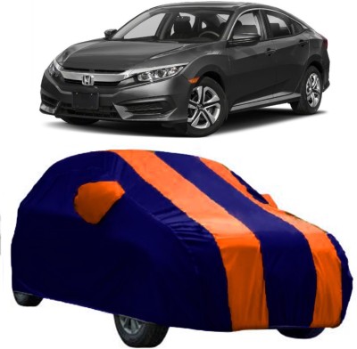 Elegance Car Cover For Honda Civic (With Mirror Pockets)(Orange)