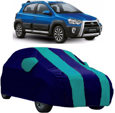 AutoKick Car Cover For Toyota Etios Cross (With Mirror Pockets)(Blue)