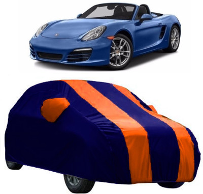 AutoCover Car Cover For Porsche Boxster (With Mirror Pockets)(Orange, Blue)