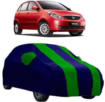 AutoRock Car Cover For Tata Vista Tech (With Mirror Pockets)(Green)