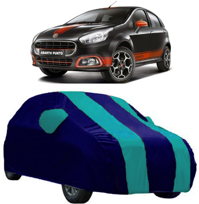 AutoKick Car Cover For Fiat Abarth Punto (With Mirror Pockets)(Blue)