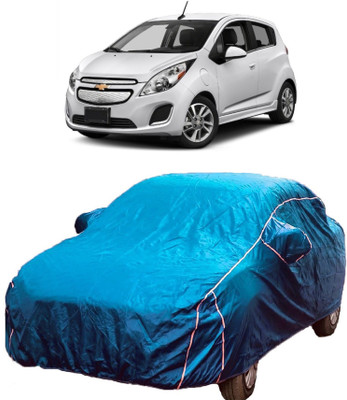 MoTRoX Car Cover For Chevrolet Spark (With Mirror Pockets)(Blue)