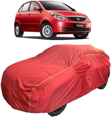 MoTRoX Car Cover For Tata Vista Tech (With Mirror Pockets)(Red)