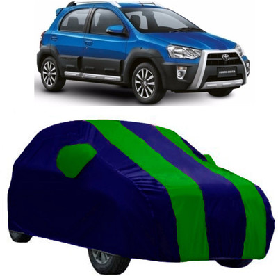 AutoKick Car Cover For Toyota Etios Cross (With Mirror Pockets)(Multicolor)