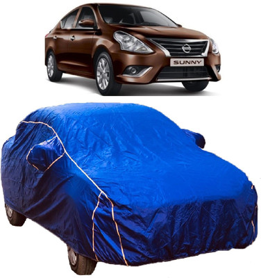MoTRoX Car Cover For Nissan Sunny (With Mirror Pockets)(Blue)
