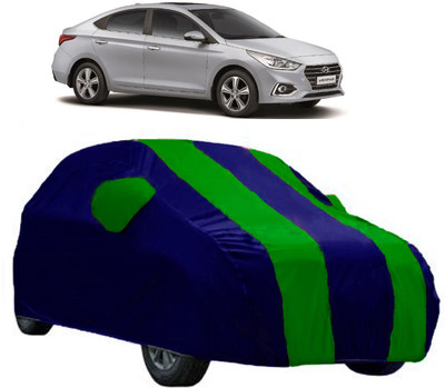 AutoRock Car Cover For Hyundai Verna Transform (With Mirror Pockets)(Green)