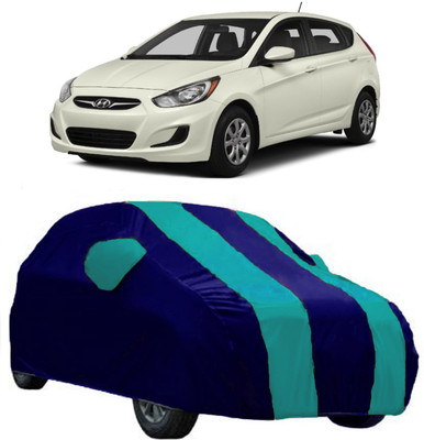 AutoKick Car Cover For Hyundai Accent (With Mirror Pockets)(Blue)