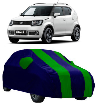 AutoKick Car Cover For Maruti Suzuki Ignis (With Mirror Pockets)(Green)