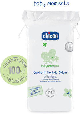 Chicco Soft Cotton Squares(60 Units) Chicco Soft Cotton Squares(60 Units)