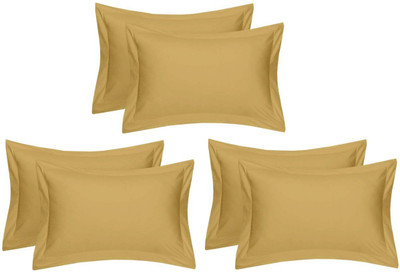 Divine Homes Cotton Pillows Cover(Pack of 6, 75 cm*49 cm, Beige)