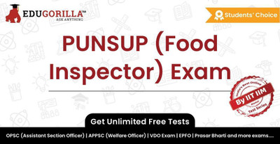 EduGorilla PUNSUP (Food Inspector) Exam(Online Test Series)