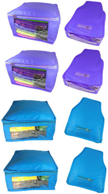 Little one High Quality Combo deal Large 2pc purple saree cover 2pc purple blouse Cover cover 2pc blue saree cover 2pc blue blouse Cover Capacity 10-15 Units Saree/Blouse Each(Blue, Purple) Little one High Quality Combo deal Large 2pc purple saree cover 2pc purple blouse Cover cover 2pc blue saree cover 2pc blue blouse Cover Capacity 10-15 Units Saree/Blouse Each(Blue, Purple)