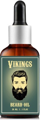 Vikings 100% Natural Beard Growth Oil - (Argan and Jojoba) Hair Oil (30 ml) - No SLS, No Paraben Hair Oil (30 ml)