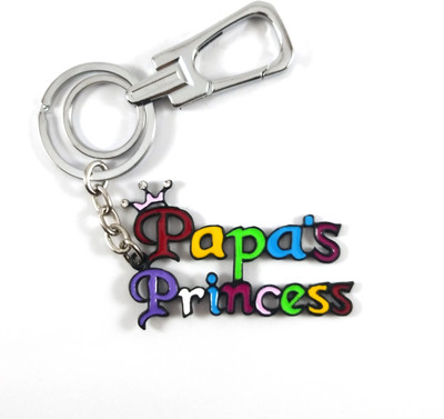 Isk papa princess locking best quality multicolor keychain Key Chain