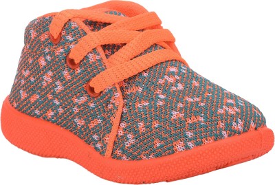 NEOBABY Boys & Girls Lace Sneakers(Orange)