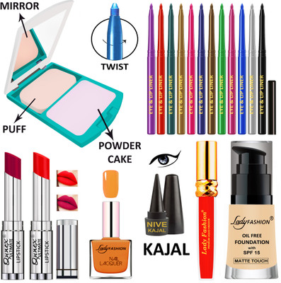 Lady FASHION 19 In One Bridal Makeup kit MKB10B29(Pack of 19)
