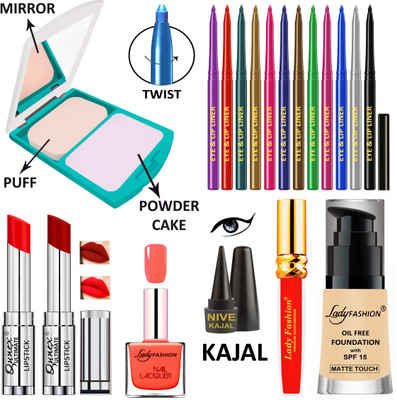 Lady FASHION 19 In One Bridal Makeup kit MKB10B89(Pack of 19)