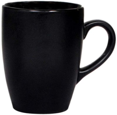 Fluemart Unique Ceramic Glossy Black Coffee Ceramic Coffee Mug(320 ml)