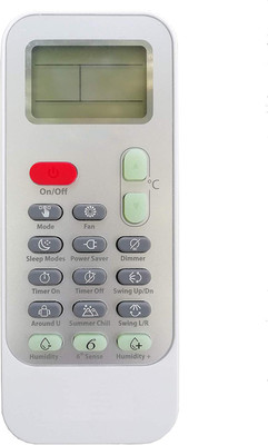 LipiWorld 129A DG11J1-53 intellicomfort 6th Sense AC Remote Compatible Whirlpool AC Remote Controller(White)
