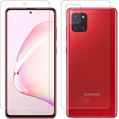 Bonqo Front and Back Screen Guard for Samsung Galaxy Note 10 Lite(Pack of 2)