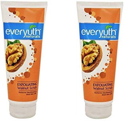 Everyuth Naturals Exfoliating Walnut Face Scrub (50gms*2qty), For Black heads and Dead Skin Cells Scrub(100 g)