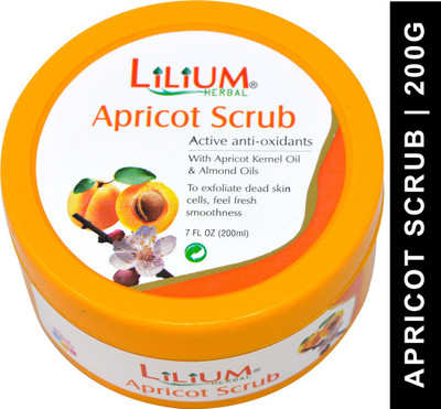 LILIUM Herbal Apricot Face Scrub, 200ML Scrub(200 ml)