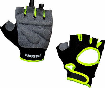 PROSPO Weight Lifting Gloves with Cushioned Leather Boxing Gloves(Black)