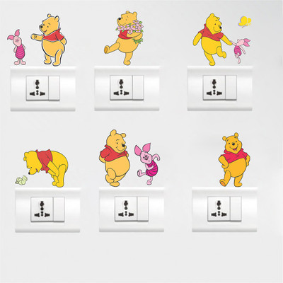 Littlebuds 30 cm Pooh Removable Sticker(Pack of 1)