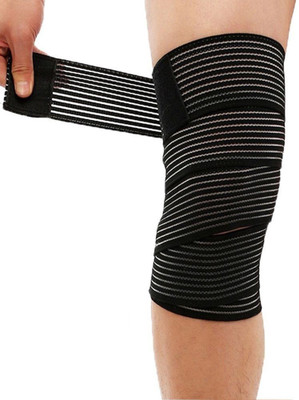 TIMA Knee Support Knee Brace Kneeguard Knee Cap Knee Wraps (Pair) Knee Support(Black)