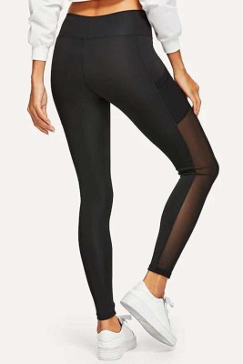 Burdy Solid Women Black Tights