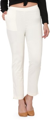 SPIFFY Regular Fit Women White Trousers