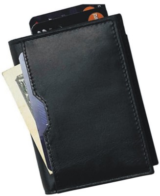 Stela Men Black Genuine Leather Card Holder(7 Card Slots)