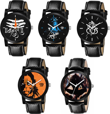 SWADESI STUFF DESIGNER BLACK LEATHER STRAP WATCH COLLECTION Analog Watch  - For Men