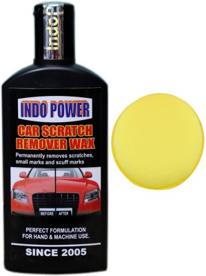 INDOPOWER TOP NEW757- CAR SCRATCH REMOVER WAX 100ml.+ One Foam Applicator Pad. TOP760 Vehicle Interior Cleaner(100 ml)
