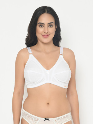 Curvy Love Plus Size Women Full Coverage Non Padded Bra(White)