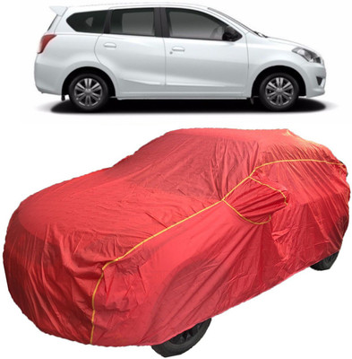 MoTRoX Car Cover For Nissan Go (With Mirror Pockets)(Red)